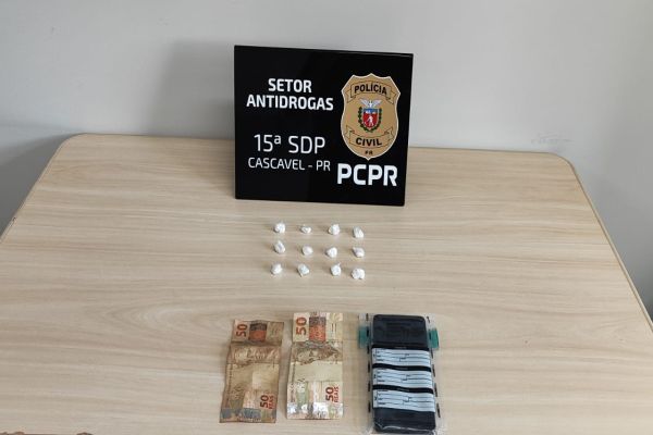 Polícia Civil apreende drogas e prende suspeito por tráfico em Cascavel