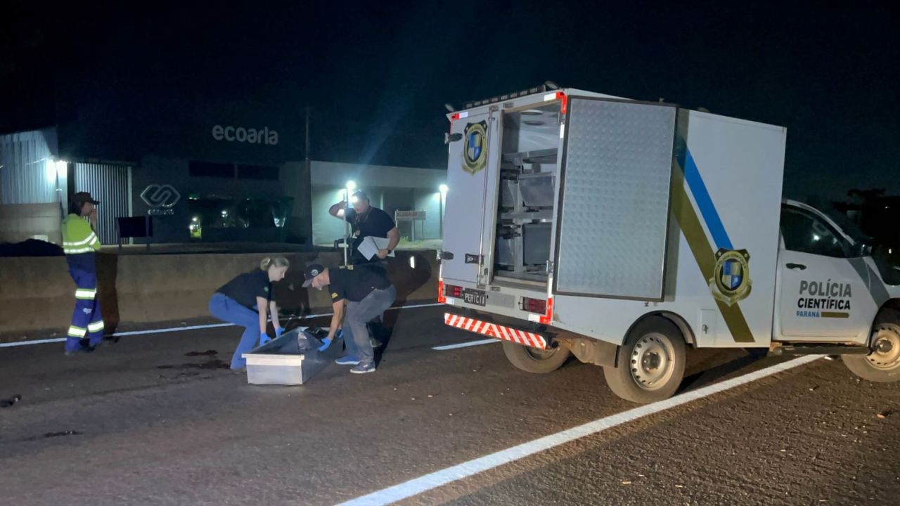 Homem de 30 anos é dilacerado após ser atropelado na BR-277, em Cascavel