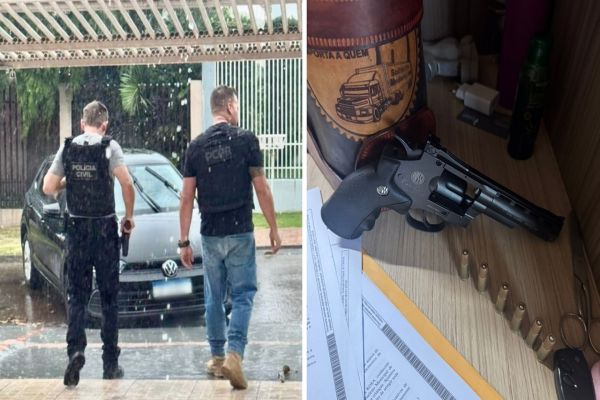 Influencer que ameaçou prefeito de Rio Bonito do Iguaçu tem celular e simulacro apreendidos pela Polícia Civil