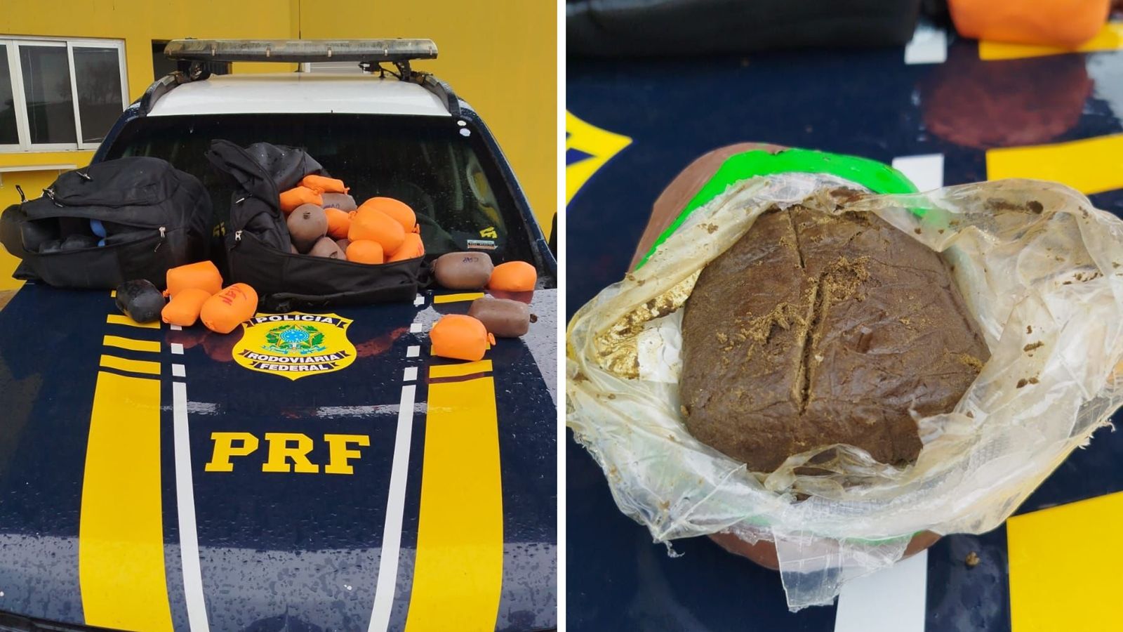 PRF encontra 39,2 kg de haxixe ocultos em cabine de caminhão na BR-277 em Catanduvas