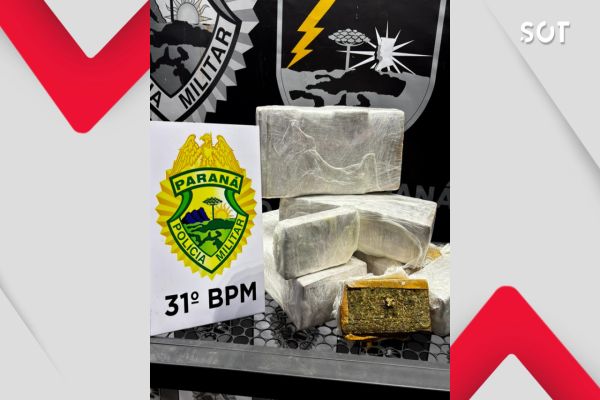 Corbélia: Patrulha Rural apreende 13,8 kg de maconha em ônibus intermunicipal