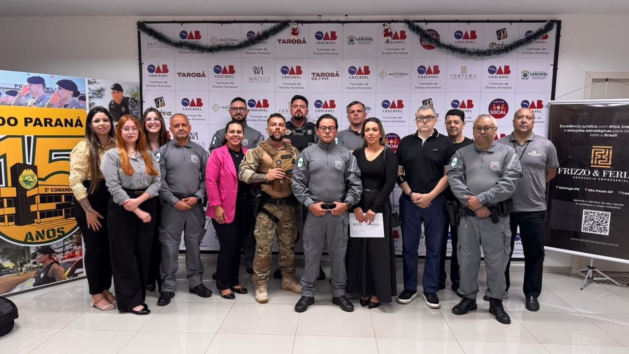 Regional administrativa da PPPR em Cascavel é homenageada pela OAB no Dia Internacional dos Direitos Humanos
