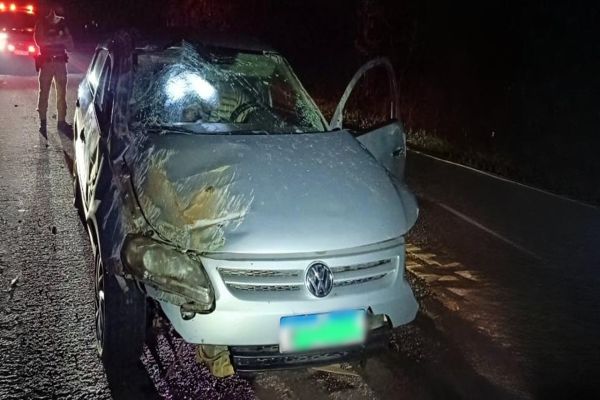 Capotamento é registrado na PR-471 em Catanduvas