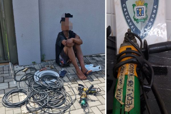 Jovem é detido pela GM após furto de fios e ferramentas utilizadas na decoração natalina em Cascavel