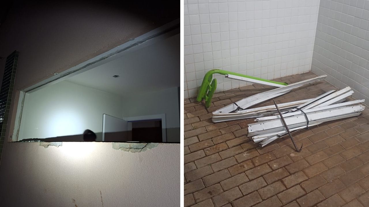 Homem é detido após ser flagrado com pé de cabra furtando a unidade de saúde do Jardim Sanga Funda em Cascavel