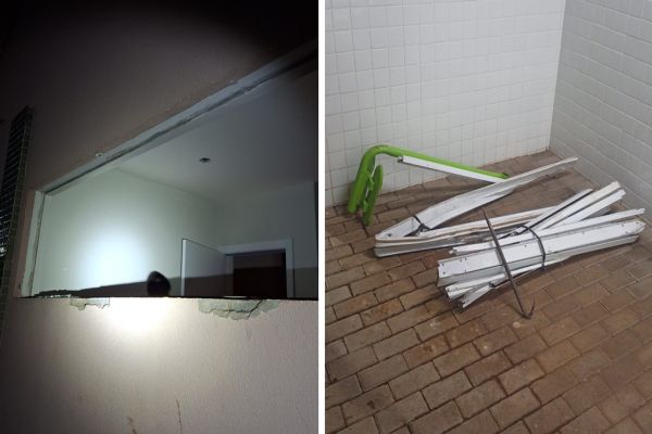 Homem é detido após ser flagrado com pé de cabra furtando a unidade de saúde do Jardim Sanga Funda em Cascavel