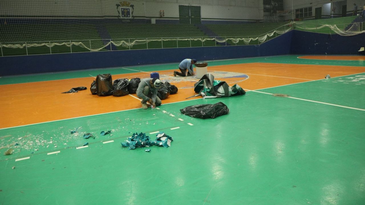 Prefeitura de Cascavel inicia revitalização da parte interna do Ginásio Sérgio Mauro Festugatto