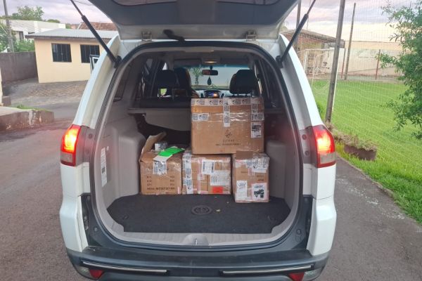 ROTAM apreende carga de cigarros eletrônicos na BR-277, em Céu Azul