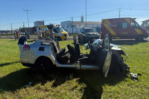 Saída de pista deixa três pessoas feridas na BR-369, em Apucarana