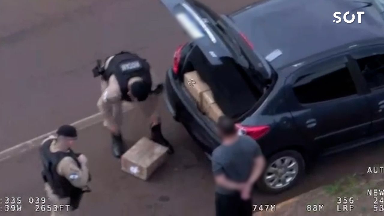 Operação Protetor: helicóptero auxilia na apreensão de perfumes irregulares em Cascavel