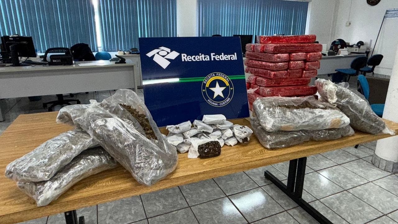 Receita Federal encontra quase 30 kg de drogas durante fiscalização de volumes em transportadoras de Cascavel