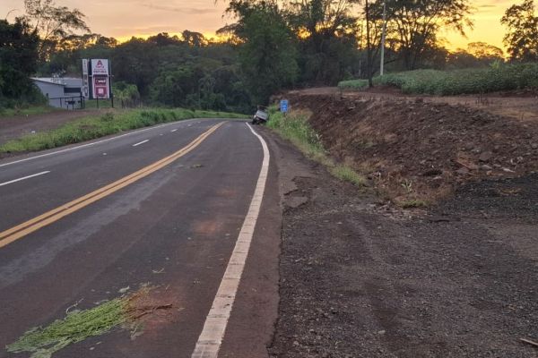 Colisão lateral deixa idoso ferido na PRC-467, em Marechal Cândido Rondon