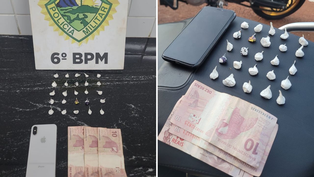 PM apreende cocaína e materiais ligados ao tráfico no Bairro Esmeralda