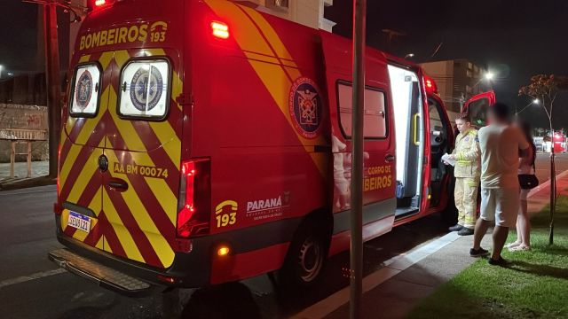 Motociclista fica ferido após colisão no Centro de Cascavel