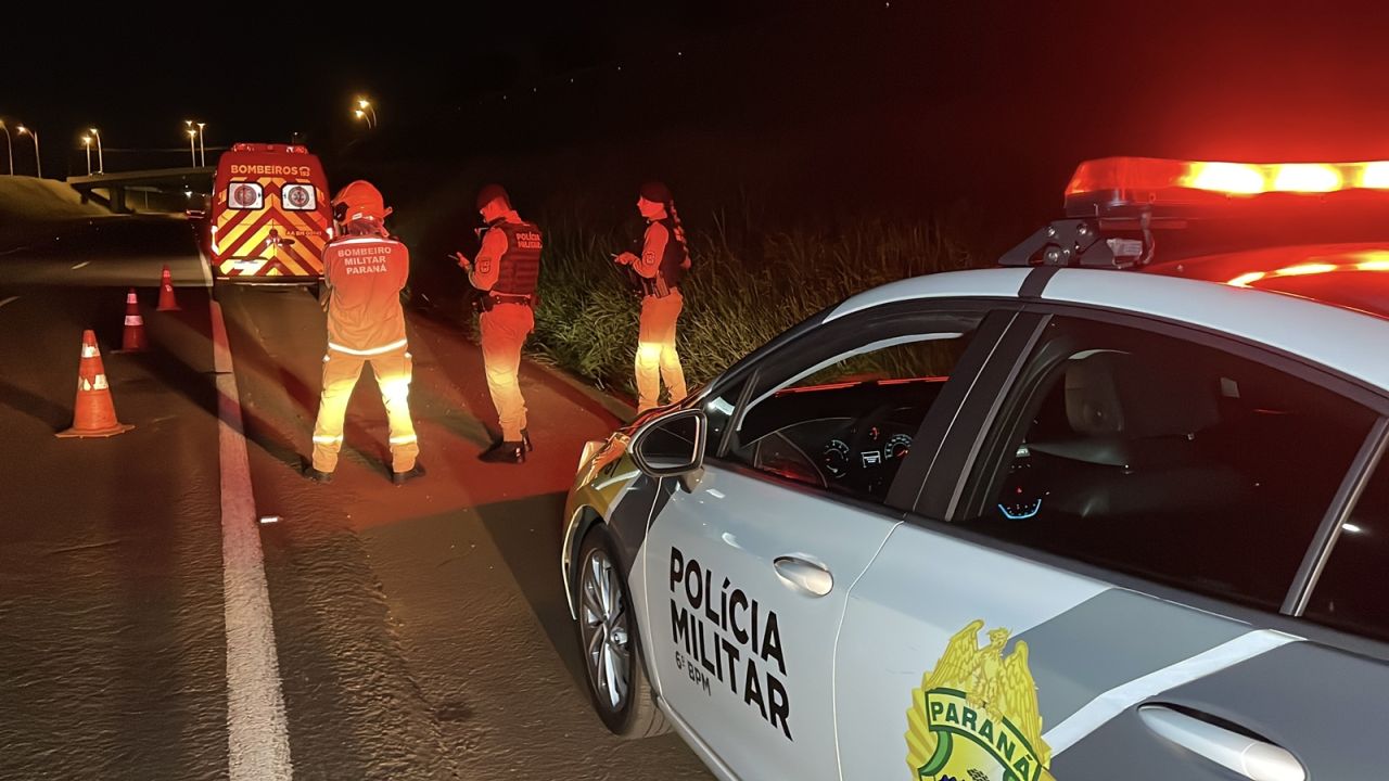 Acusado de furto é agredido por populares e deixa TV abandonada às margens da PRc-467 em Cascavel