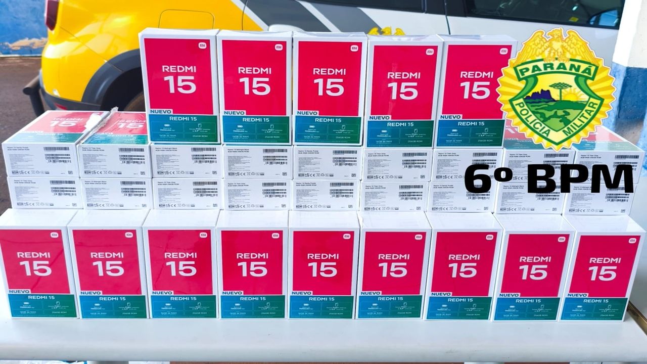 60 celulares sem desembaraço aduaneiro são apreendidos em ônibus de linha durante fiscalizado em Cascavel