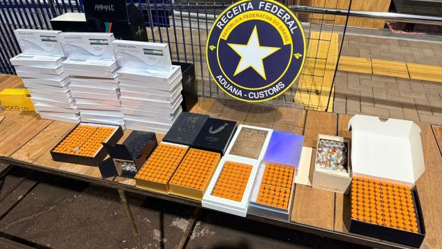 Receita Federal apreende mais de 700 ampolas de medicamentos para emagrecimento em São Miguel do Iguaçu
