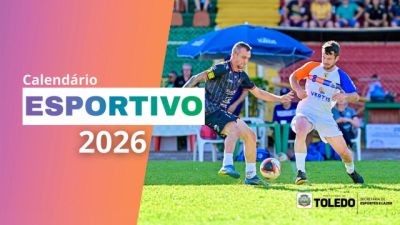 Imagem referente a notícia: Secretaria de Esportes e Lazer de Toledo divulga calendário de competições de 2026