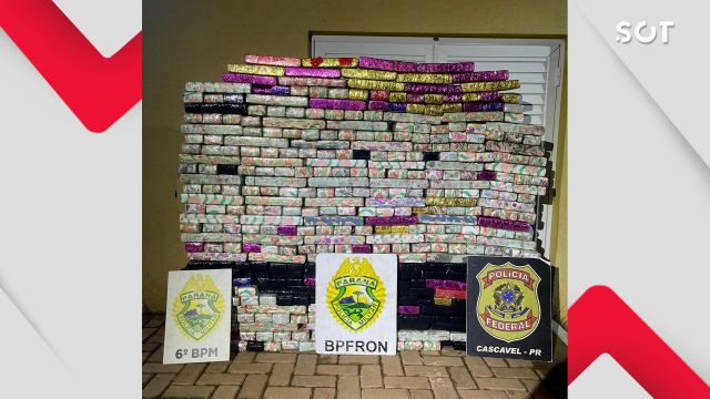 Perseguição na BR-277 termina com apreensão de quase meia tonelada de maconha em Santa Tereza do Oeste