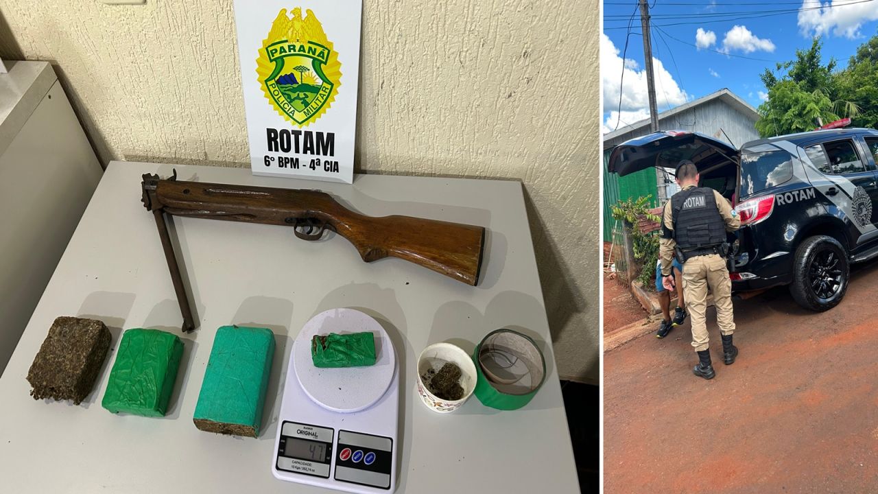 Pai e filho são presos por tráfico de drogas após denúncia em Capitão Leônidas Marques