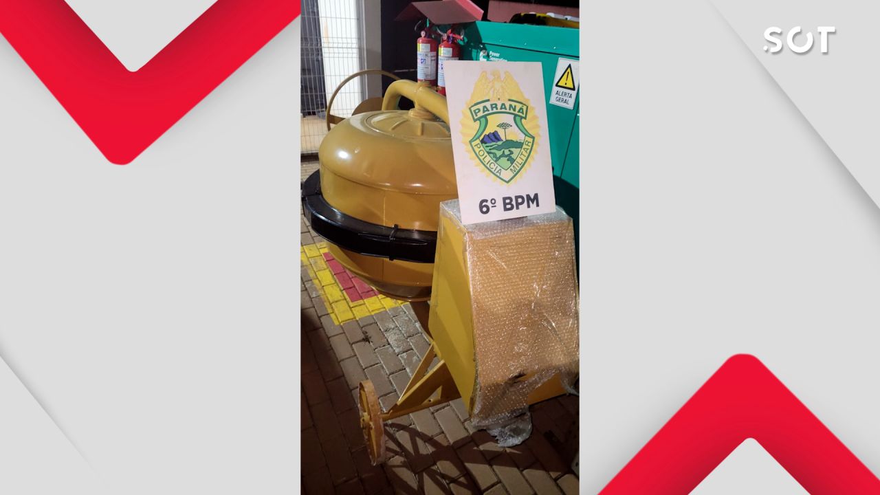 Betoneira obtida em golpe é recuperada pela ROCAM e homem é encaminhado à delegacia em Cascavel