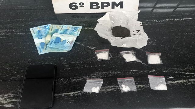 Imagem referente a notícia: Adolescente é apreendido com drogas durante abordagem de trânsito na região oeste de Cascavel