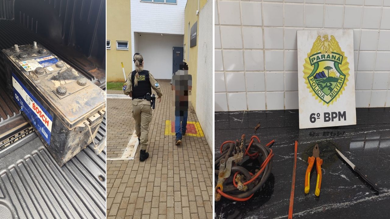 Homem é preso na BR-277 após furto de baterias e cumprimento de mandado em Cascavel