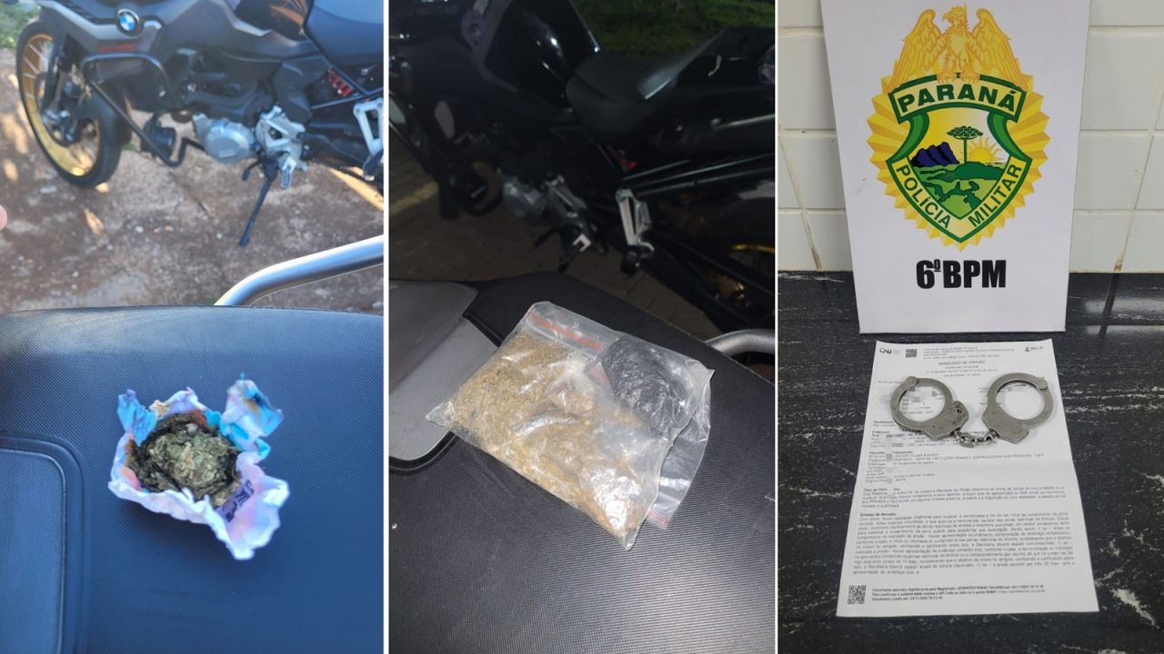 Ações da ROCAM resultam em apreensões de drogas e cumprimento de mandado na região norte de Cascavel