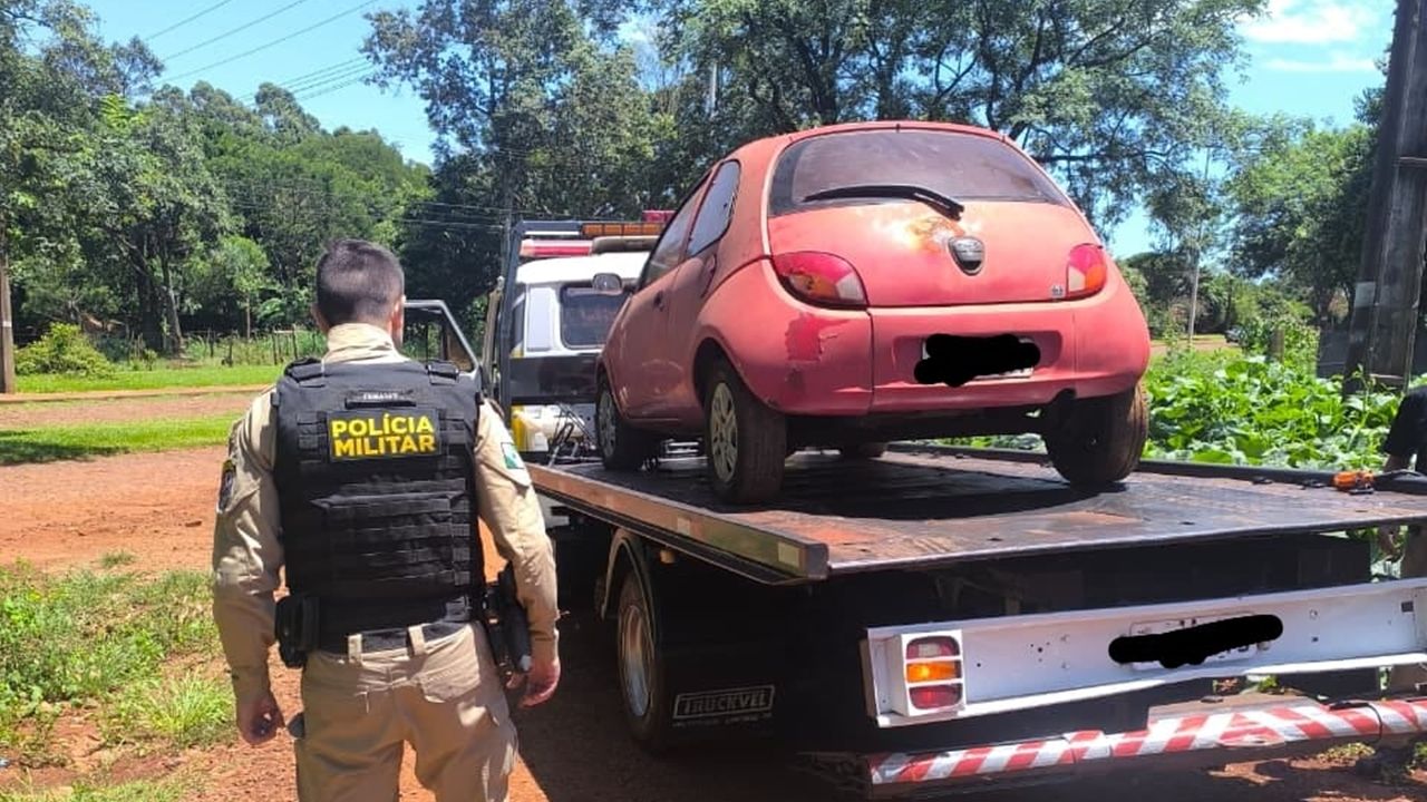 PM recupera Ford Ka furtado em Cafelândia e caso é encaminhado à Polícia Civil