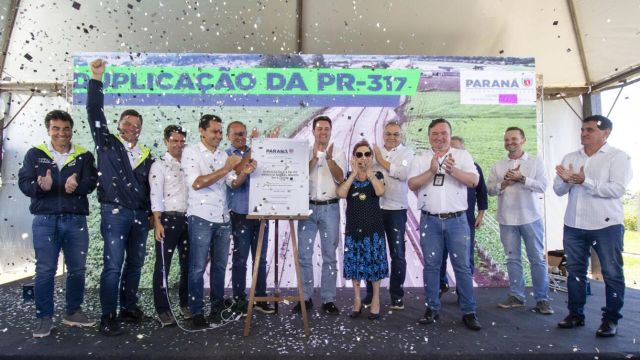 Imagem referente a notícia: Toledo inaugura duplicação da PR-317 e governador anuncia novos investimentos em mobilidade urbana
