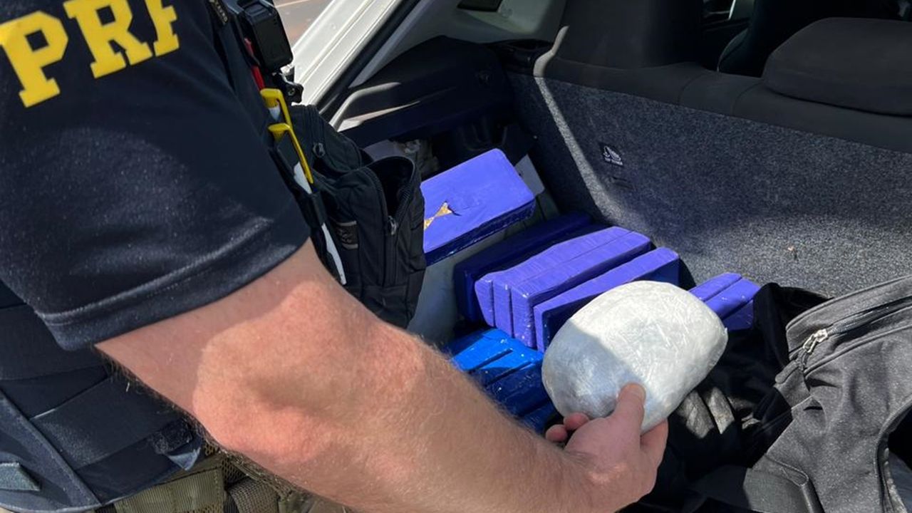 PRF apreende 168 kg de drogas e recupera carro furtado em operação na BR-373, em Chopinzinho