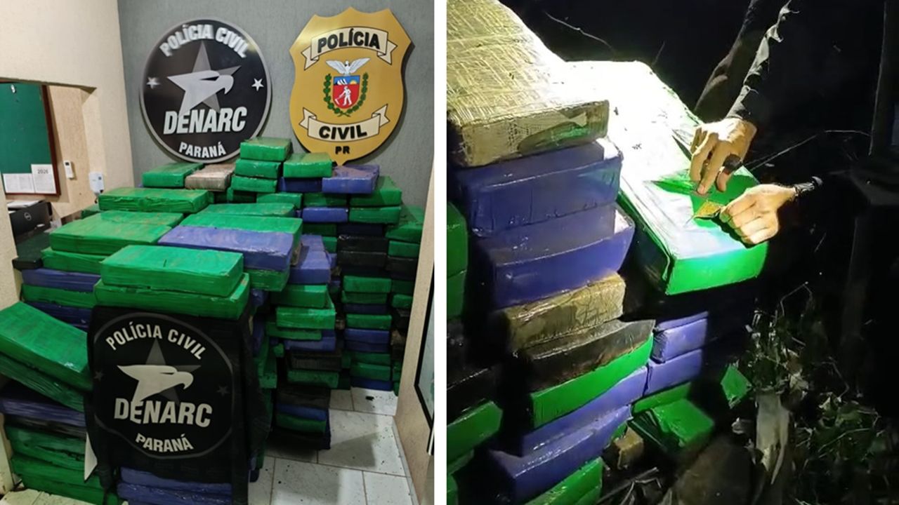 DENARC apreende 2,5 toneladas de drogas em Itaipulândia e reforça ofensiva contra o tráfico no oeste do Paraná