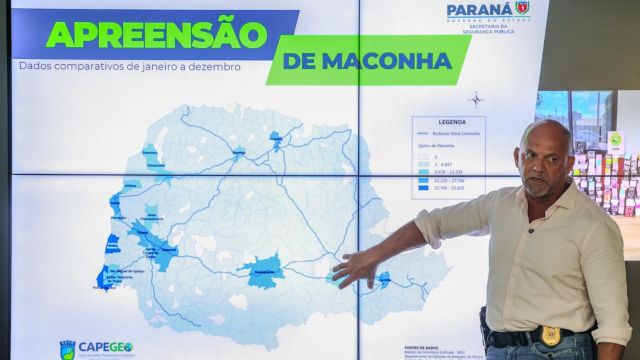 Paraná apreende 1,5 tonelada de drogas por dia em 2025 e tira R$ 2 bilhões do tráfico