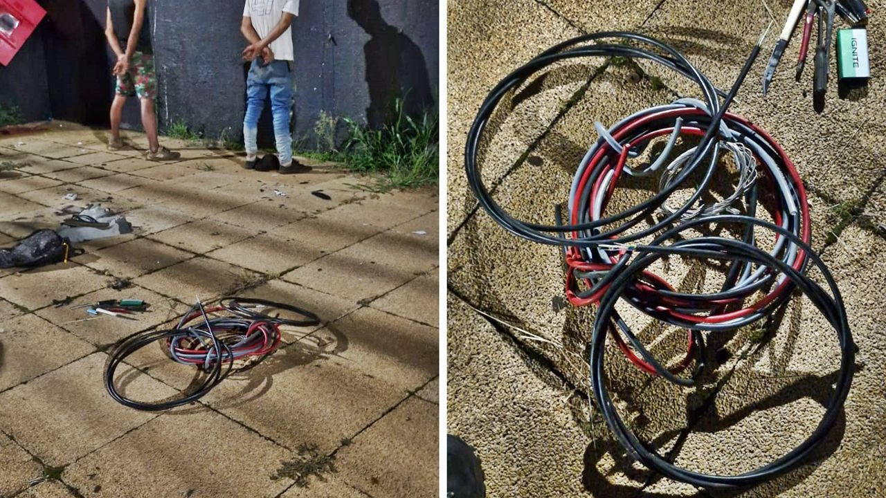 Guarda Municipal prende dois homens por furto de fios no centro de Cascavel