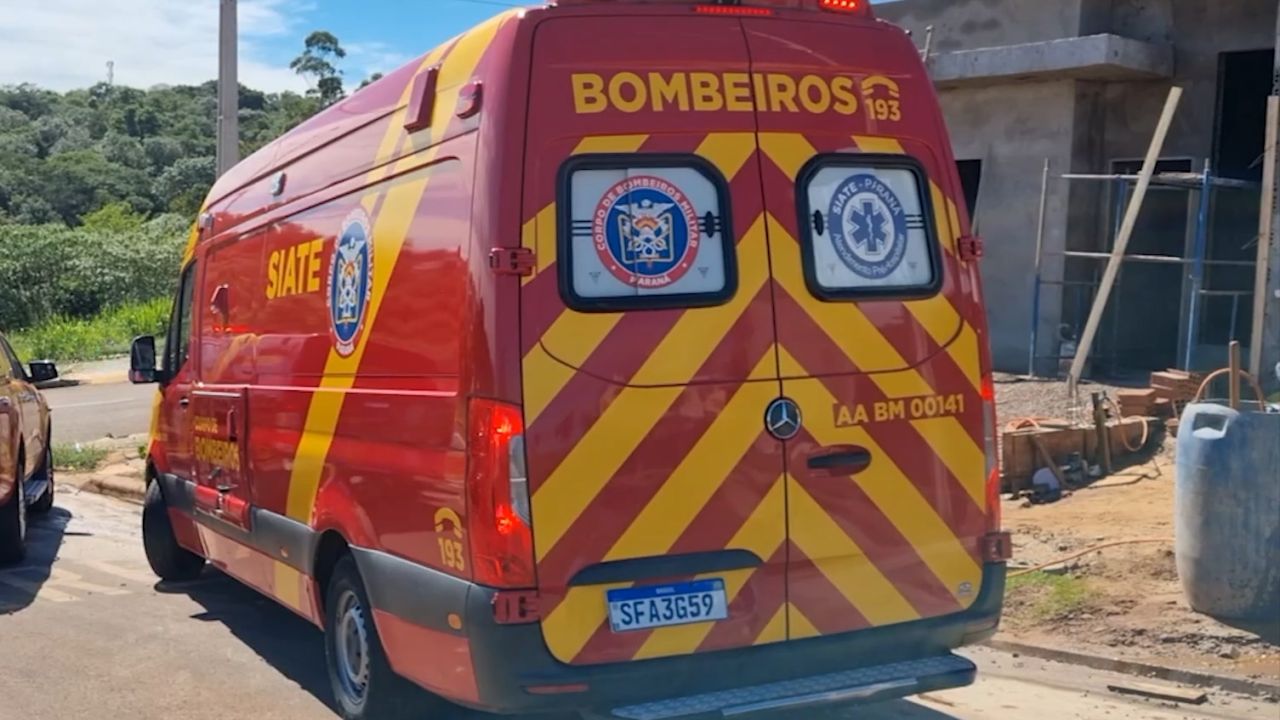 Saco de cimento atinge trabalhador na cabeça e mobiliza Bombeiros em Cascavel