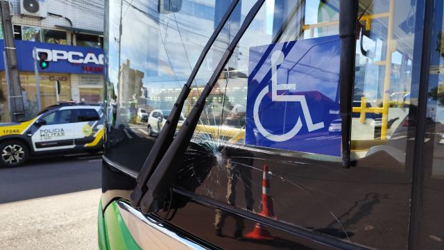 Imagem referente a notícia: Ônibus atinge idosa na Avenida Barão do Rio Branco e vítima é levada em estado grave ao HU