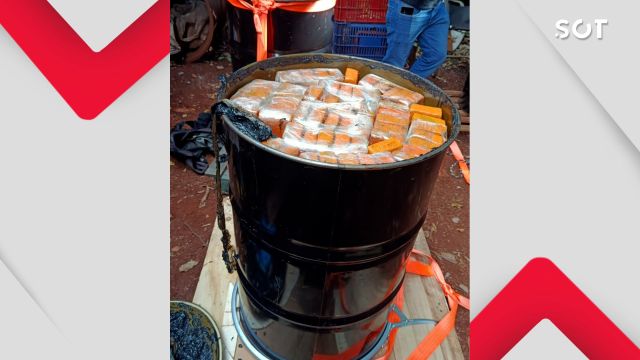 Imagem referente a notícia: Mega apreensão de maconha em Cascavel: tonéis cheios da droga são encontrados em casa e três homens acabam detidos