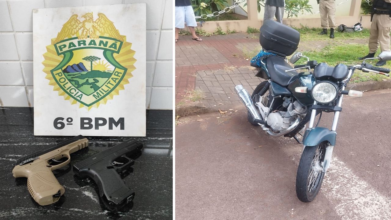 Denúncia de arma mobiliza PM e termina com apreensão e moto recolhida no Bairro Neva