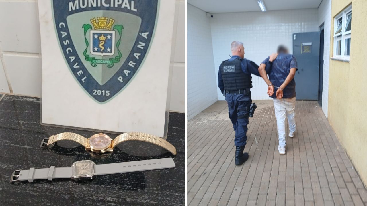 Homem com tornozeleira é preso após furtar relógios no centro de Cascavel