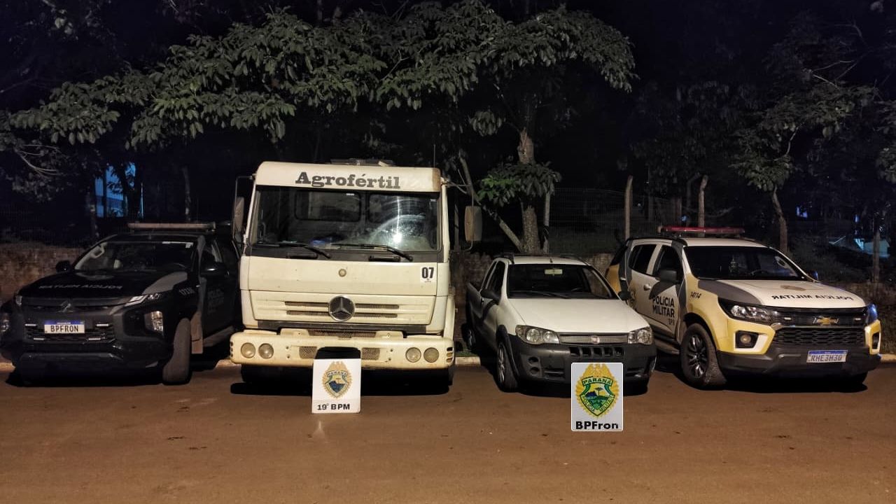 Caminhão furtado é interceptado na BR-163 e dupla é presa ao tentar levar veículo para o Paraguai