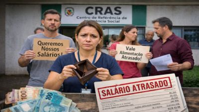 Imagem referente a notícia: Atraso em salários e vale-alimentação revolta terceirizados da assistência social após troca de empresa