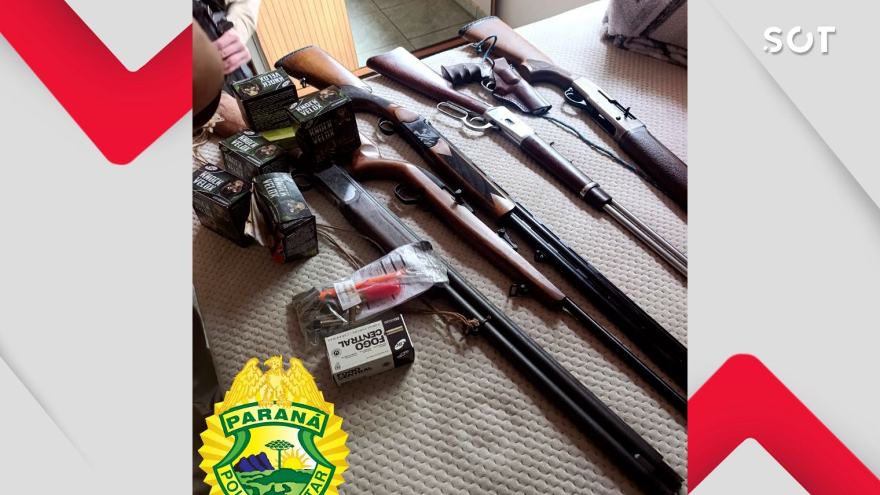 Mega apreensão no interior: Justiça recolhe arsenal com espingardas e centenas de munições no Oeste do Paraná