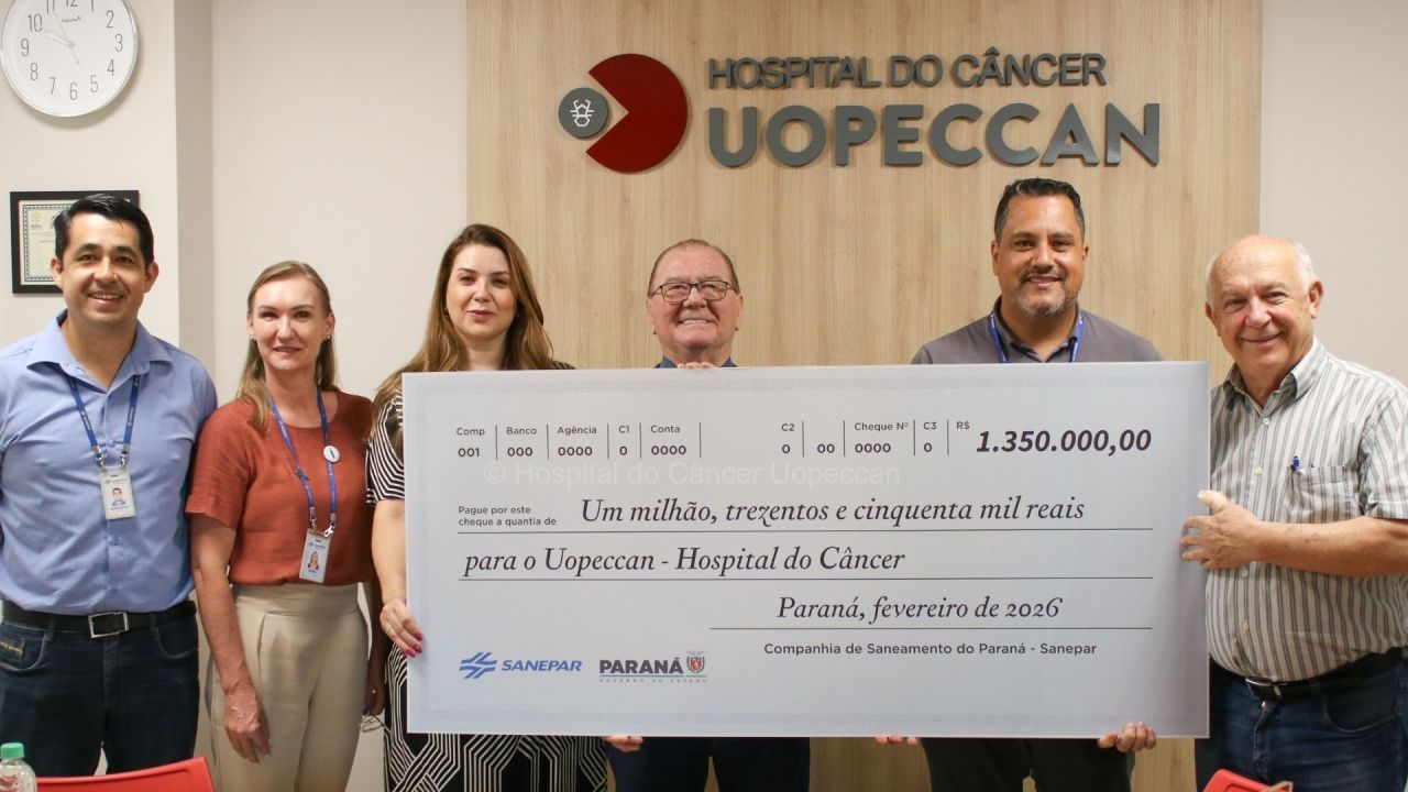 Sanepar destina R$ 1,3 milhão ao Hospital do Câncer de Cascavel