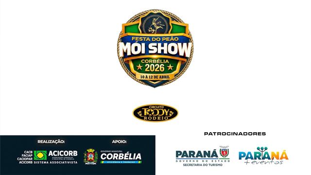 Rodeio volta a Corbélia após anos e anuncia três noites de shows nacionais na 1ª Festa do Peão Moi Show