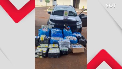 Imagem referente a notícia: Carga estrangeira avaliada em R$ 90 mil é apreendida em abordagem policial no Oeste do Paraná