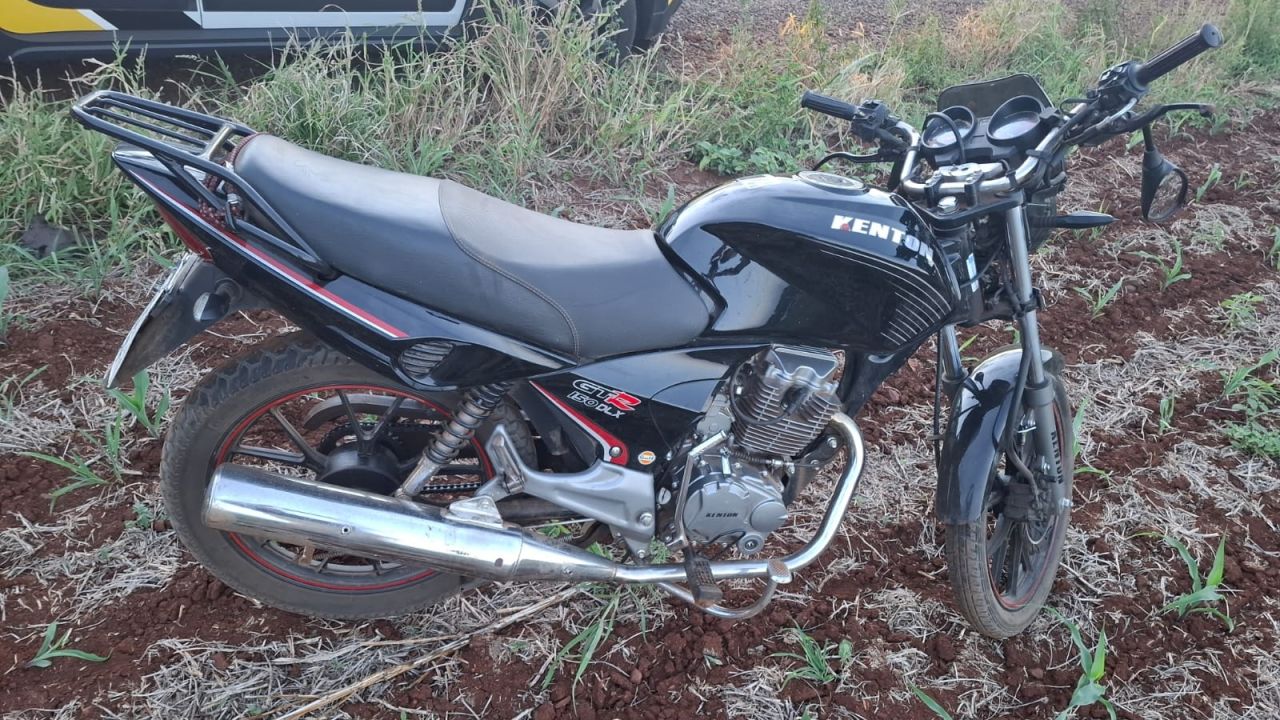 Colisão entre carro e moto deixa idoso ferido na PRC-467 em Marechal Cândido Rondon