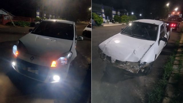 Imagem referente a notícia: Motorista foge após colisão e veículo com débitos é apreendido no Bairro Floresta em Cascavel