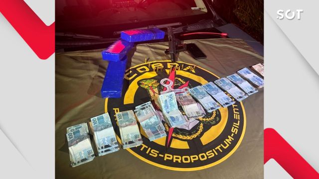 Imagem referente a notícia: Intervenção policial termina com morte, apreensão de droga e arma em São Clemente, distrito de Santa Helena