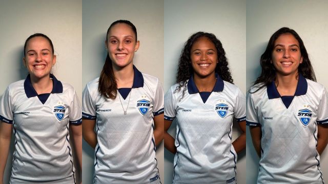 Imagem referente a notícia: Conheça Dani Tigrinhos, Debora, Evelyn e Marianny, atletas da base que integram o elenco adulto do Stein Cascavel Futsal