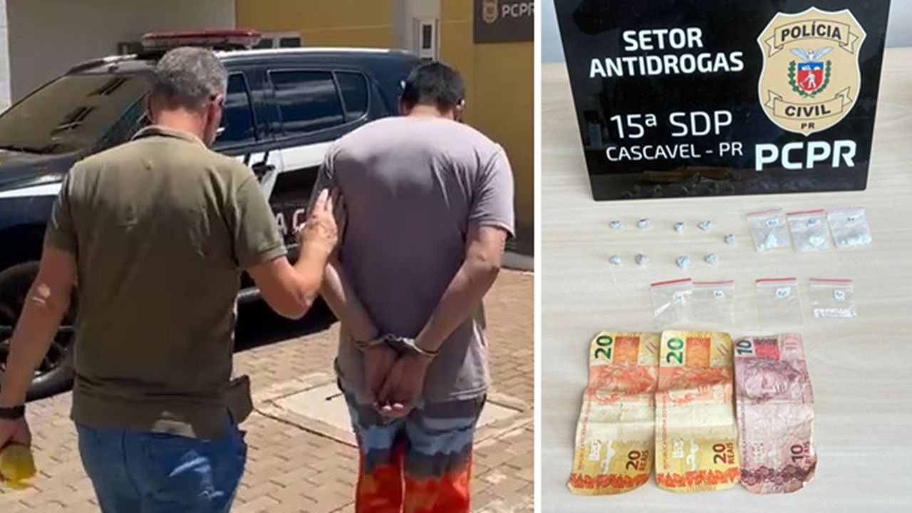 Operação da Polícia Civil termina com prisão por tráfico de drogas em Cascavel